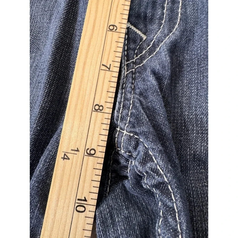 True Religion Mens Straight Leg Jeans Sz 30 (Fits 34x31) Made In USA Vintage EUC